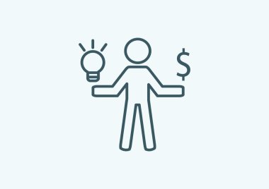 Adam ve ışık işareti fikirler