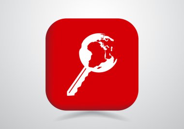 Dünya web simgesi anahtarı