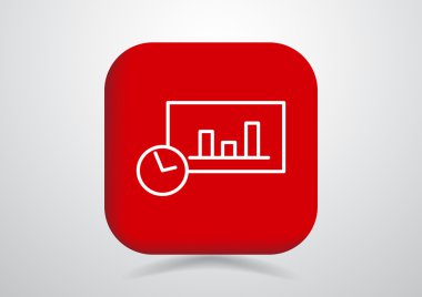 Saat web simgesi ile grafik