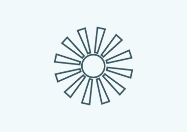 Güneş ışınları basit simgesiyle