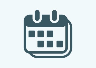 Takvim basit web simgesi yaprak