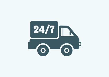 Kesintisiz sembolü ile kamyon