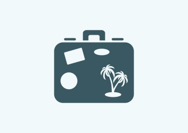 Turist bavul basit web simgesi