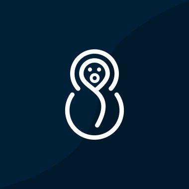 Basit çizgiler bebek bebek simge