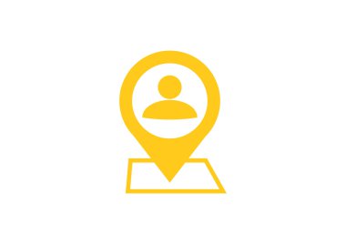 İnsan konum işaretçisi basit simgesine