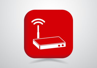 Dalgalar web simgesi ile modem 