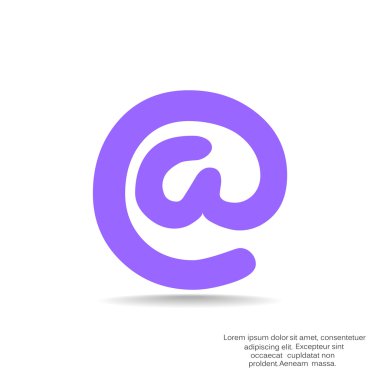 Geniş e-posta işareti web simgesi