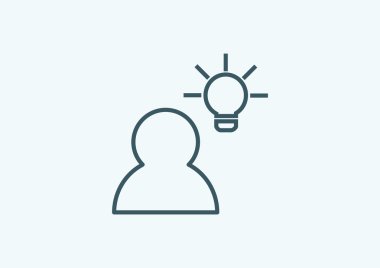 Kişi ve ışık işareti fikirler