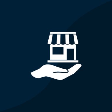 Dükkanı el web simgesi üzerinde