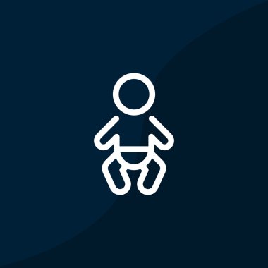 Basit çizgiler bebek bebek simge