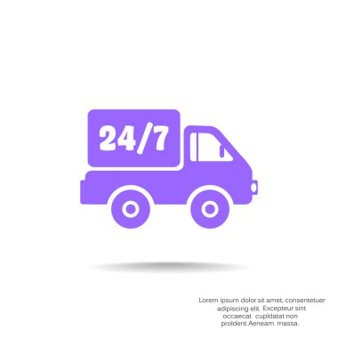 Kesintisiz sembolü ile kamyon