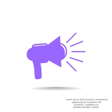 Basit megafon web simgesi