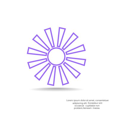 Güneş ışınları basit simgesiyle