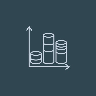 Sütunlar basit web simgesi ile grafik