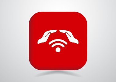 Radyo dalgaları ile el simgesi