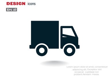 Nakliye ve teslimat web simgesi