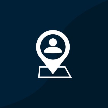 İnsan konum işaretçisi basit simgesine