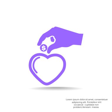 sadaka, web simgesi vermek