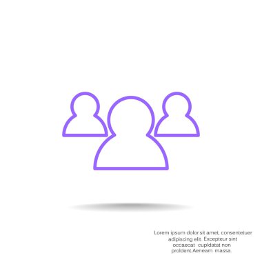 Grup insanlar basit web simgesi
