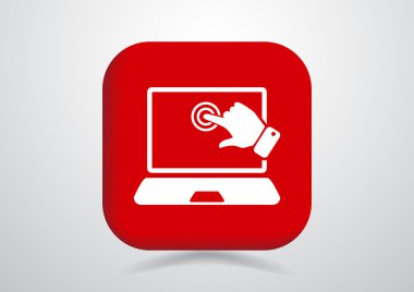 Dokunmatik ekranda dizüstü web simgesi