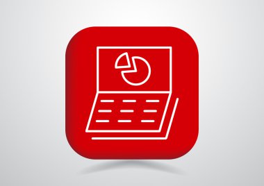 Basit laptop ile grafik ekran üzerinde