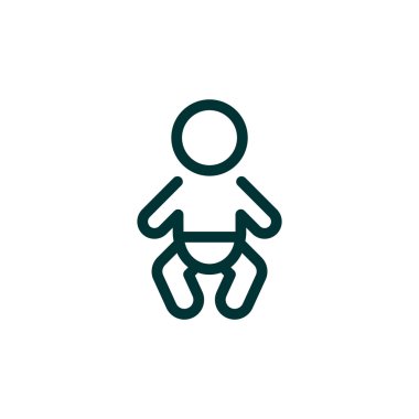 Basit çizgiler bebek bebek simge