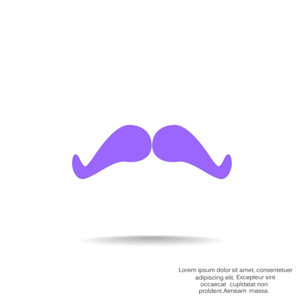 Doodle bigote simple icono web — Archivo Imágenes Vectoriales