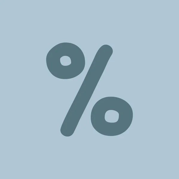 Ícone de símbolo percentual simples — Vetor de Stock