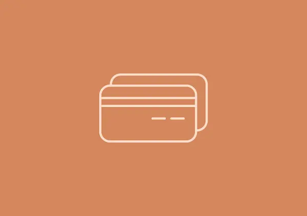 Tarjetas de plástico icono web simple — Vector de stock