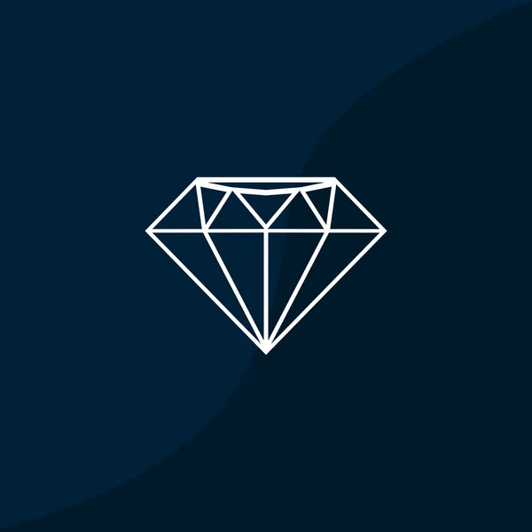 Diamant Web-Ikone, Luxus-Konzept — Stockvektor