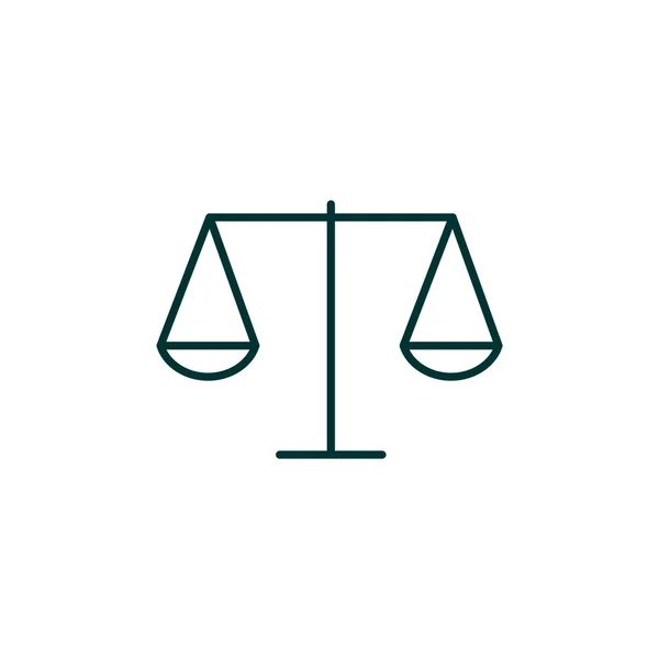 Schalen van Justitie eenvoudige web pictogram — Stockvector