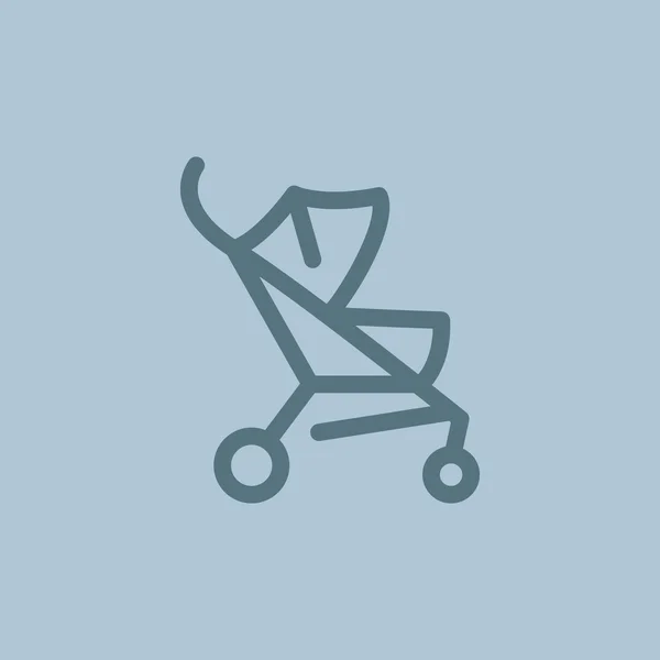 Einfache Kinderwagen umreißen Web-Symbol — Stockvektor