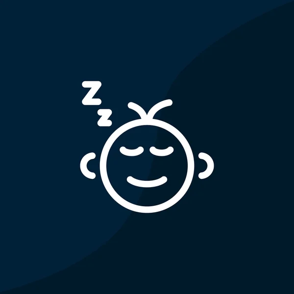 Silhouette de sommeil bébé — Image vectorielle