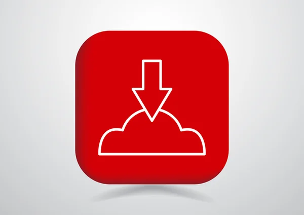 Simbolo di caricamento file cloud — Vettoriale Stock