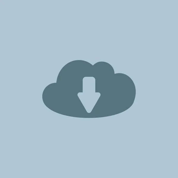 Nube descarga de archivos icono web — Archivo Imágenes Vectoriales