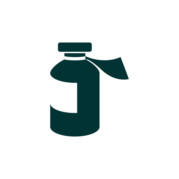 Icono web botella de medicina — Vector de stock