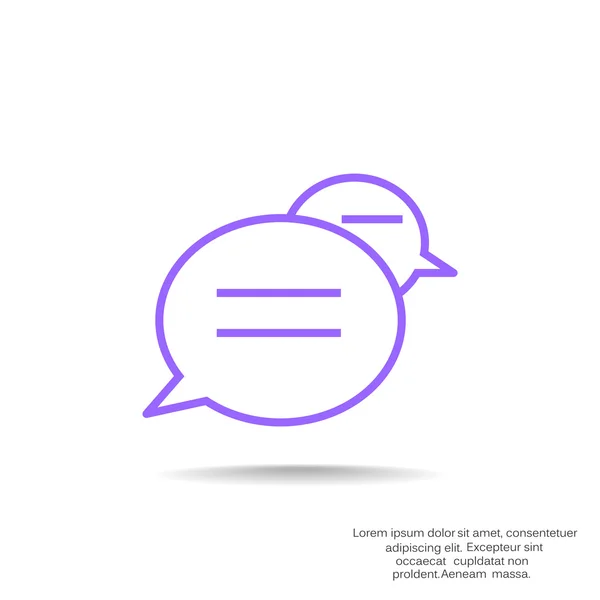 Dialoog bubbels web pictogram — Stockvector