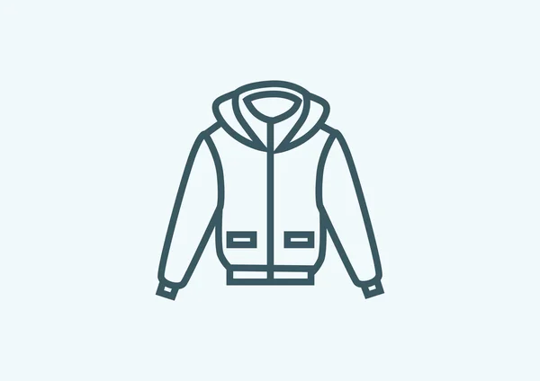 Winterjacke flach Symbol — Stockvektor