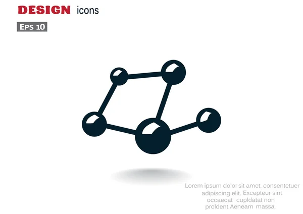 Icono web compuesto molecular — Archivo Imágenes Vectoriales