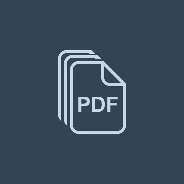 Pdf 파일, 웹 아이콘 — 스톡 벡터