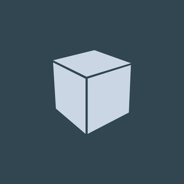 Simple cubo icono web — Vector de stock