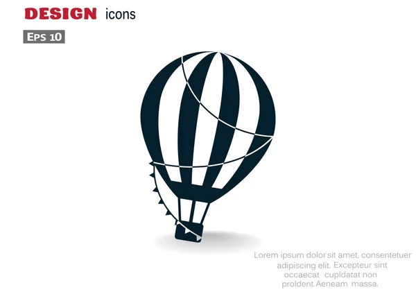 Ballon utazás web ikon — Stock Vector