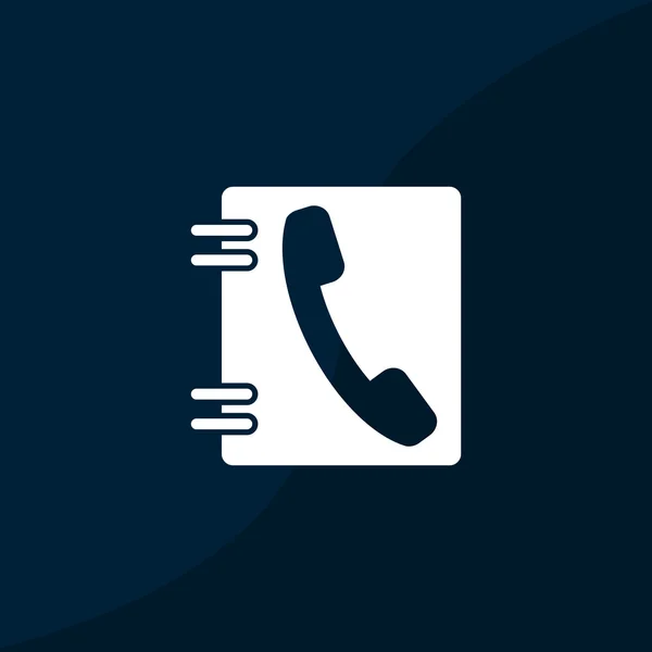 Contacten web telefoonpictogram — Stockvector