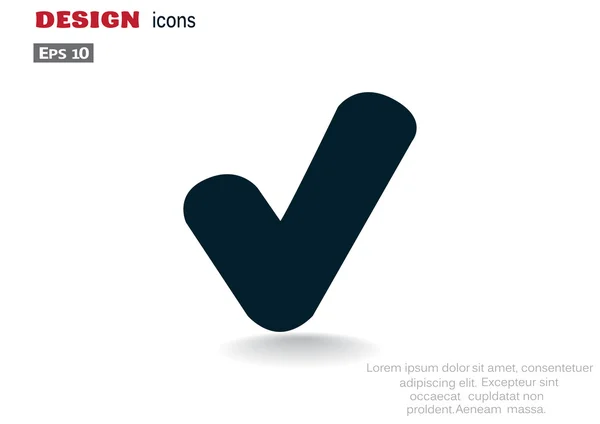 Marca de verificación icono web — Vector de stock