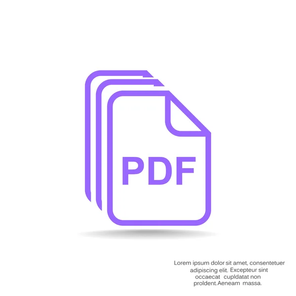 Archivos PDF, icono web — Vector de stock