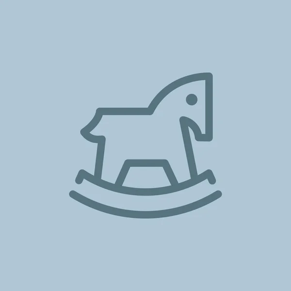 Hračka kůň ikona — Stockový vektor