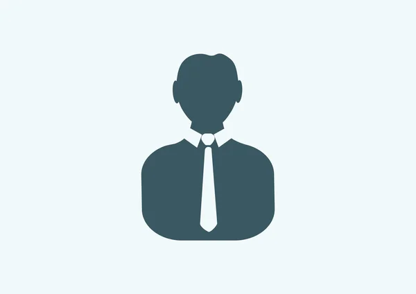 Icône web silhouette homme d'affaires — Image vectorielle