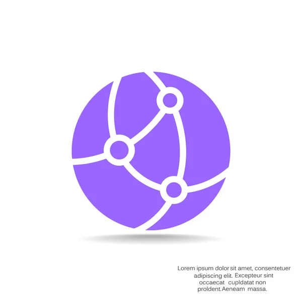 Icône de réseau social — Image vectorielle