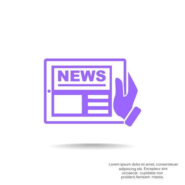 Newspaper web icon — Stock Vector