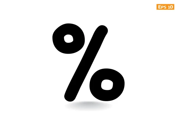 Egyszerű százalékjelet ikon — Stock Vector
